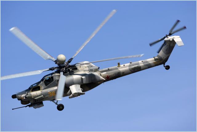 Mi-28NE Night Hunter strike helicopter, which can fly search-and-destroy missions against a range of targets including armoured vehicles, artillery positions and anti-aircraft emplacements, as well as enemy helicopters.