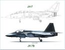 JH-7B: advanced version of JH-7A. It has stealthier features compared to JH-7A 