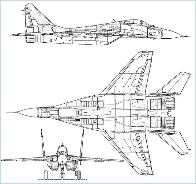 MiG-29 Fulcrum Mikoyan fighter aircraft technical data sheet specifications intelligence description information identification pictures photos images video Russia Russian Air Force aviation air defence industry military technology