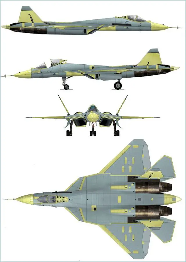 T-50 PAK-FA Sukhoi  multi-role fighter aircraft technical data sheet specifications intelligence description information identification pictures photos images video Russia Russian Air Force defence industry technology