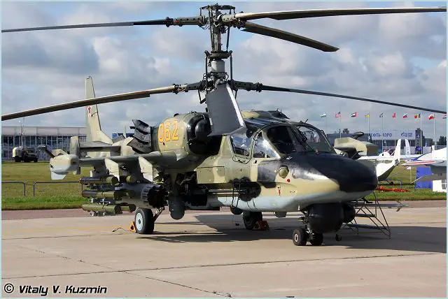 Ka-52 Alligator Kamov attack helicopter technical data sheet specifications intelligence description information identification pictures photos images video Russia Russian Air Force aviation air defence industry military technology