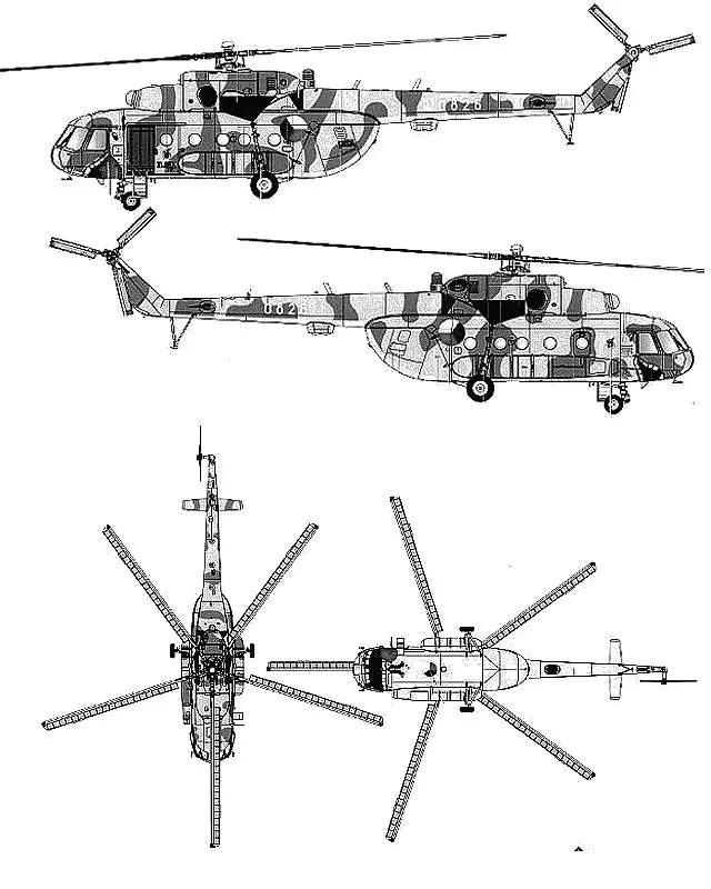Mi-17 medium multipurpose transport helicopter technical data sheet specifications intelligence description information identification pictures photos images video Russia Russian Air Force aviation air defence industry military technology