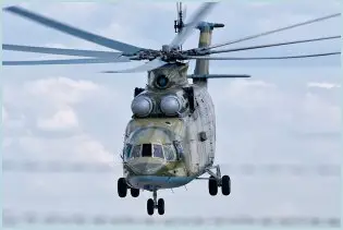 Mi-26 heavy transport helicopter technical data sheet specifications intelligence description information identification pictures photos images video Russia Russian Air Force aviation air defence industry military technology