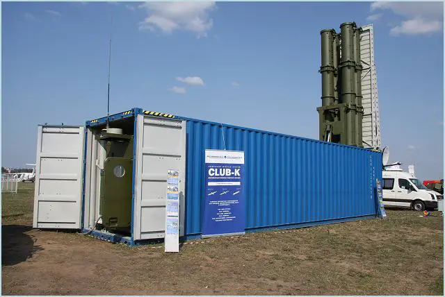 The Russian Company Morinformsystem-Agat JSC has unveiled a unique cruise missil system which is deployed and can be fired from a standard 40-foot shipping civil container, from ships, rail cars or even off the back of a truck.