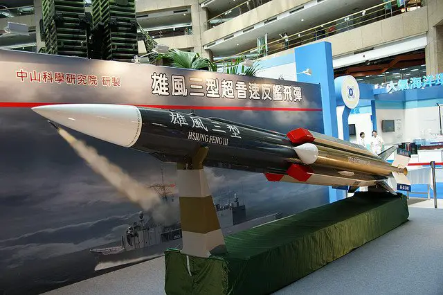 Taiwan's indigenous weapon systems, including its latest supersonic anti-ship missile Hsiung Feng III , will be showcased at the Paris Air Show next month, the developer said Thursday. Speaking at a legislative session, Chang Kuan-chun, president of the stated-owned National Chung-Shan Institute of Science & Technology (CSIST), said Taiwan's participation in the show June 15-21 is aimed at exploring opportunities to introduce locally produced key weapon modules into international supply chains.