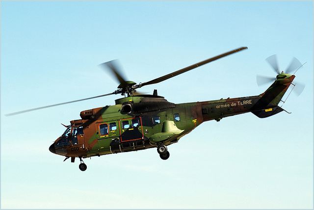 SA 332 AS 332 Super Puma tactical transport helicopter data sheet specifications description information identification pictures photos images video France French Air Force Eurocopter aviation aerospace defence industry military technology