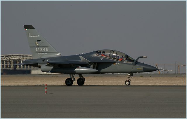An Italian prototype trainer aicraft M346 crashed November 17, 2011, off Dubai's coast on its way home after taking part in the Dubai Airshow 2011, aviation sources said. Alenia Aermacchi, which owns the trainer M-346, confirmed that the plane crashed and that its crew of two pilots ejected before the aircraft went down.