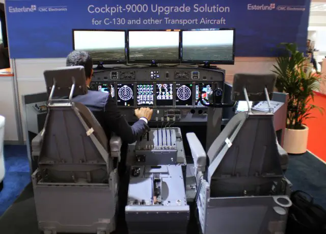 Esterline higlights its proven Cockpit 9000 upgrade solution for military airlifters at DAS 15 640 001