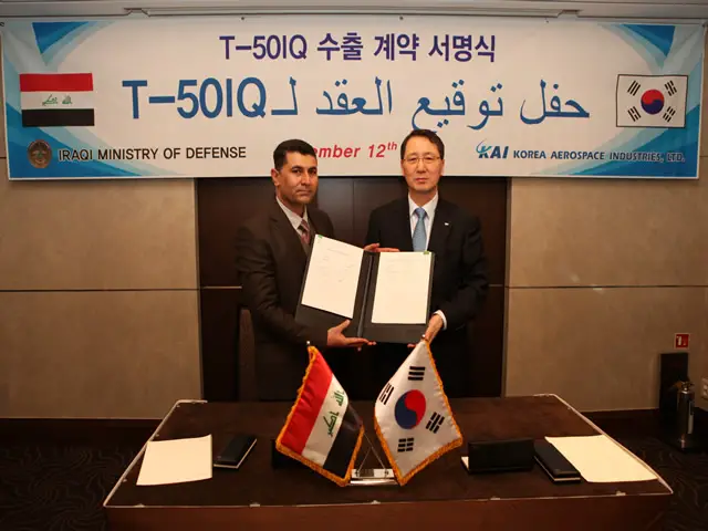 KAI, or Korea Aerospace Industries, Ltd. has signed the contract with Iraq for exporting its T-50 aircraft, total of over $1.1 billion. KAI will provide 24 T-50 supersonic advanced jet trainer & light attack and training system including pilot training.