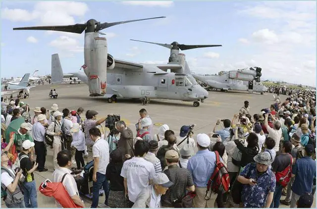 Defense Minister of Japan Itsunori Onodera said Sunday the Self-Defense Forces plans to deploy MV-22 Osprey transport aircraft at Saga airport when it begins introducing the U.S. tilt-rotor plane in fiscal 2015. In his first public mention of an expected deployment site for SDF-operated Osprey aircraft, Onodera told reporters he recently informed Saga Gov. Yasushi Furukawa of the plan.