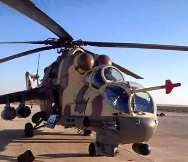 According to local media, four new combat helicopters have been delivered to the Libya National Army. They are said to have arrived in Marj two days ago. Pictures released on social medias seem to show that the helicopters delivered are the Russian-made Mi-24P "Hind-F" and are said to have been delivered from the United Arab Emirates, reported yesterday, April 28, the Libyan online newspaper Libya Herald. 