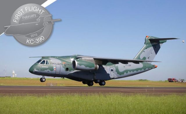 Brazilian aircraft manufacturer Embraer today announced that the first prototype of the KC-390 transport aircraft has successfully performed its maiden flight. This first prototype rolled out from the Embraer subsidiary plant, Embraer Defense and Security, at Gavião Peixoto, São Paulo on 21 October 2014.