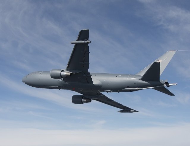 The US Air Force's first Boeing KC-46A Pegasus tanker engineering and manufacturing development (EMD) aircraft completed its first airworthiness flight equipped with an aerial refuelling boom and refuelling wing pods on 2 June, the US-based company Boeing announced. The aircraft performed a 4.3h flight from Boeing Field to Paine Field in Washington state.