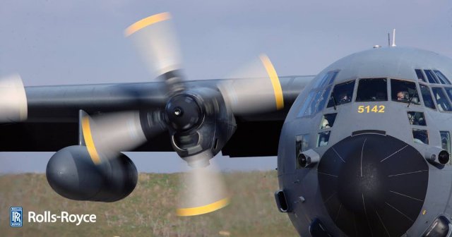 USAF flies first C 130H equipped with T56 Series 3 640 001