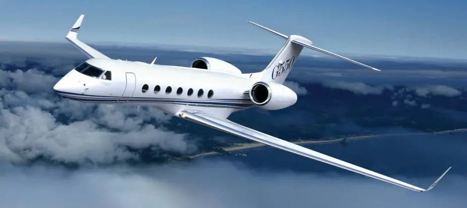 L3lands mn from undisclosed country for G550 jet aircraft delivery 001