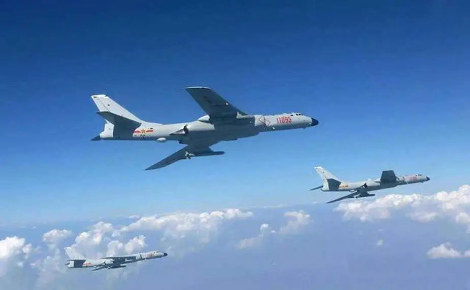 PLAAF H 6K strategic bombers complete large scale drill 001