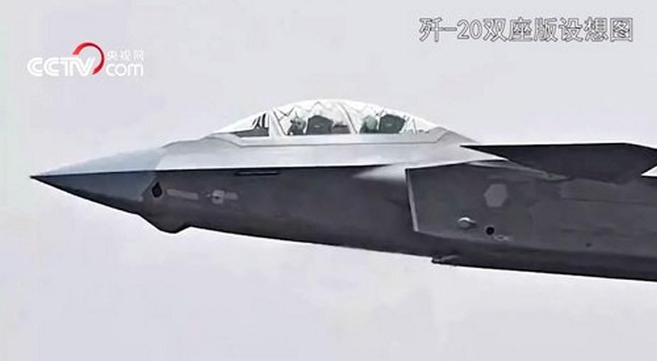 Chinese J 20 variant may be fist two seat stealth fighter jet