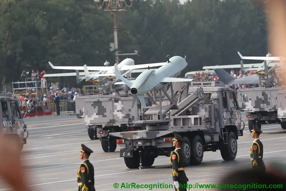Analysis: Chinese drones UAVs at military parade Beijing China October 2019