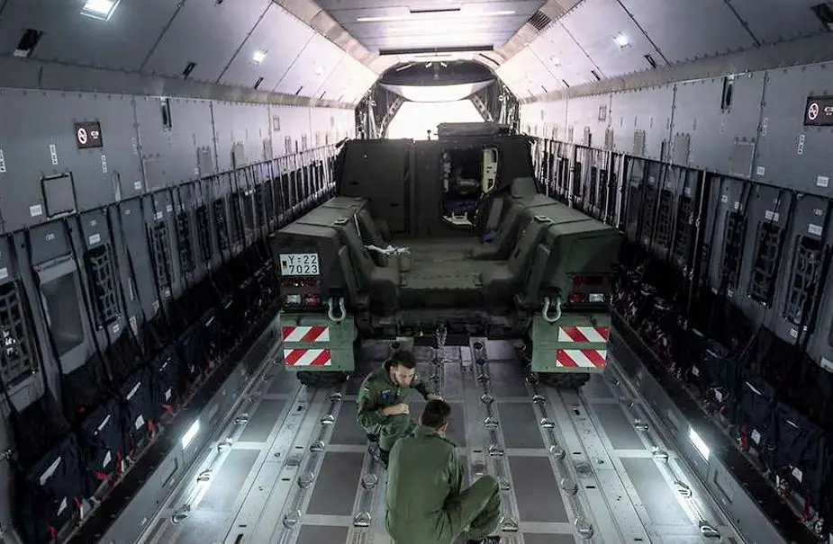 German Air Force 62 Transport Squadron tests loading of Boxer armored vehicle in A400M 2