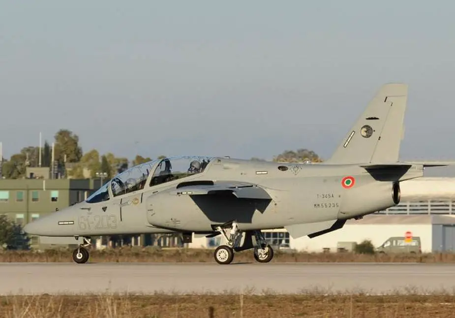 Leonardo delivers first two M 345 jet trainer aircraft to the Italian Air Force