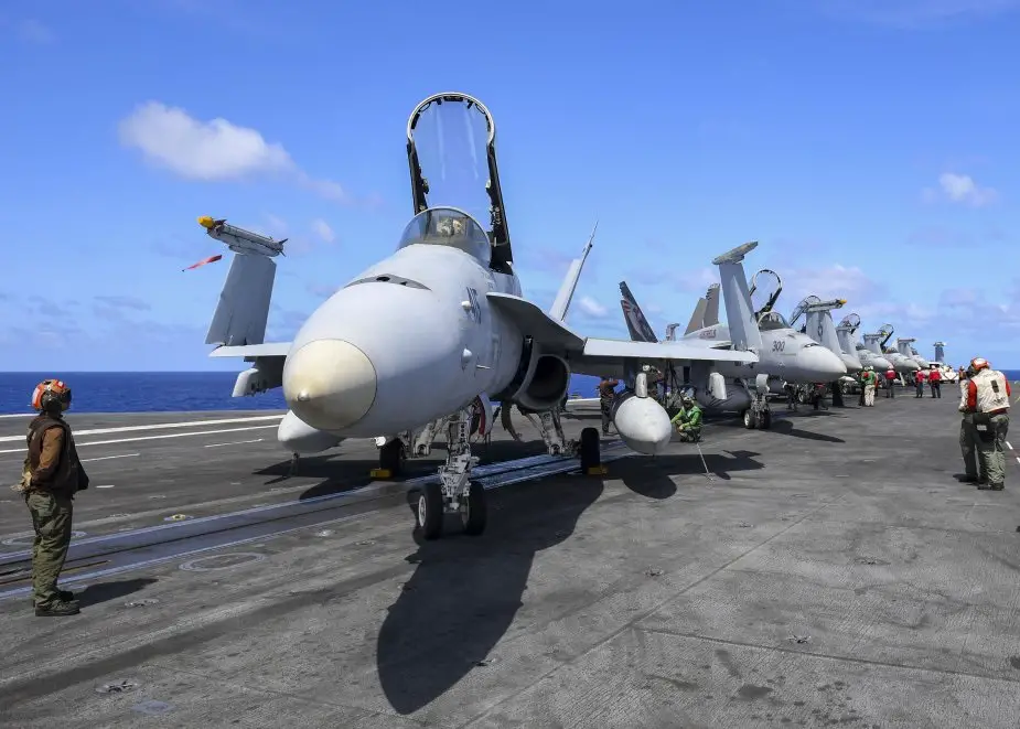 USS Theodore Roosevelt and USS Nimitz strike groups commenced dual carrier flight operations in the Philippine Sea 01