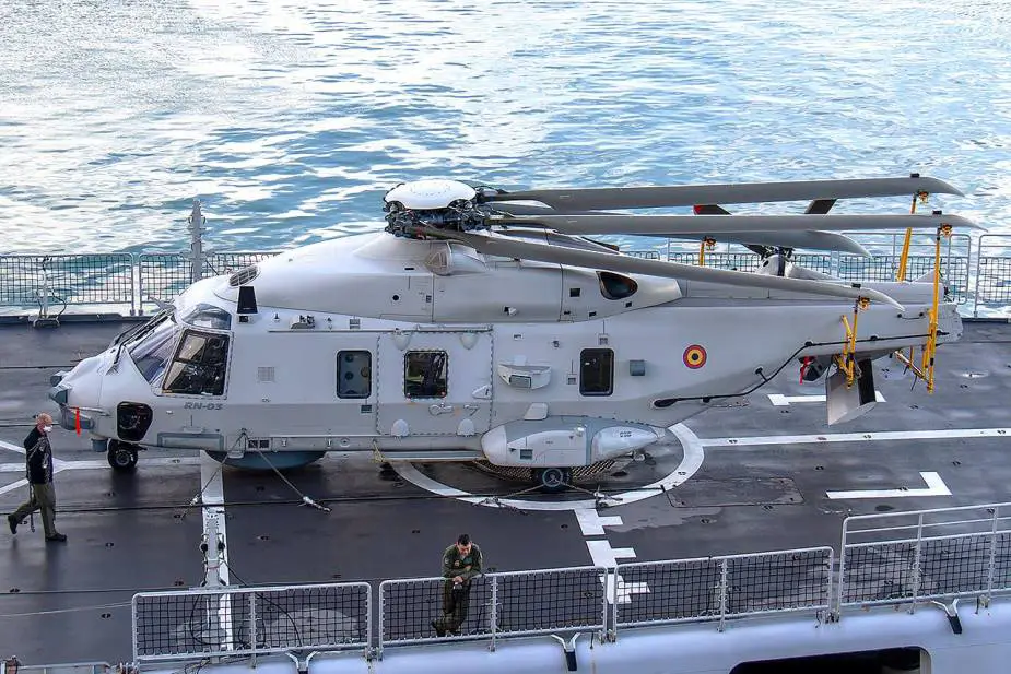 NH90 NFH naval helicopter deployed from Belgian frigate with Standing NATO Maritime Group 1 3