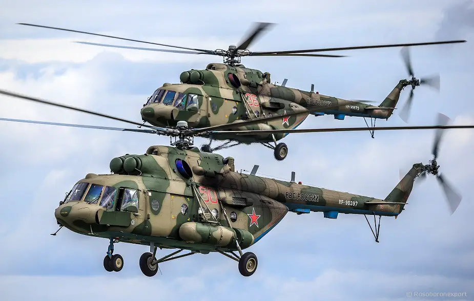 Thailand receives three Russian Mi 17V 5 helicopters