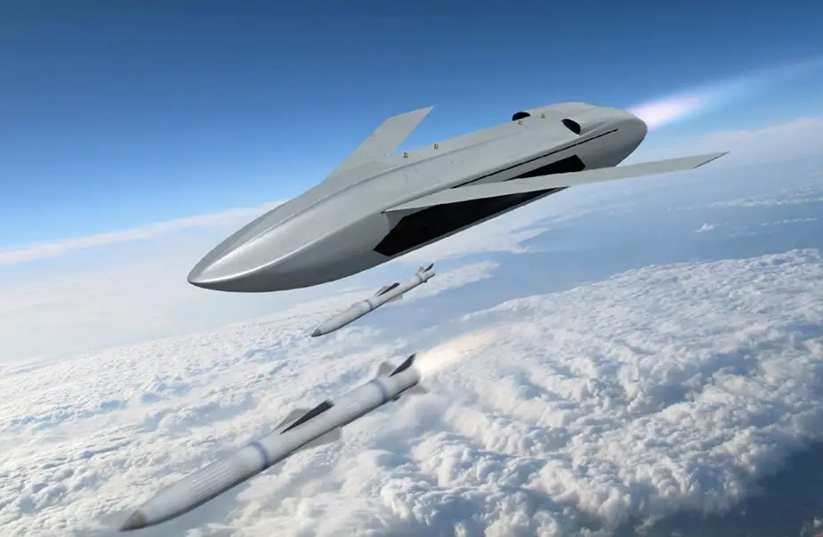 General Atomics unveils rendering of Longshot aircraft launched combat drone 02