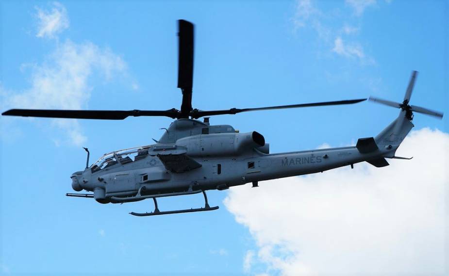 USMC AH 1Z attack helicopter conducts first flight with new digital interoperability suite