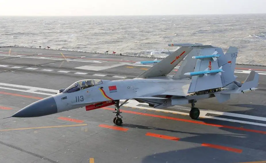 Chinese Air Force holds mock battle between carrier borne and land based aircraft over Yellow Sea 1