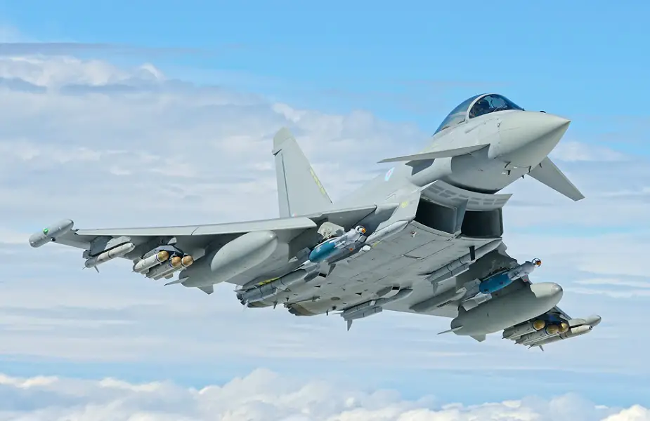 Royal Air Force Typhoons conduct expeditionary combat air operations in Middle East
