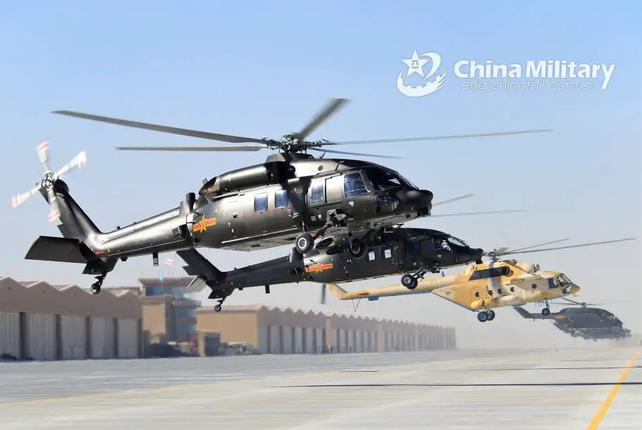 PLA Chinese army new helicopter with innovative design makes 1st flight
