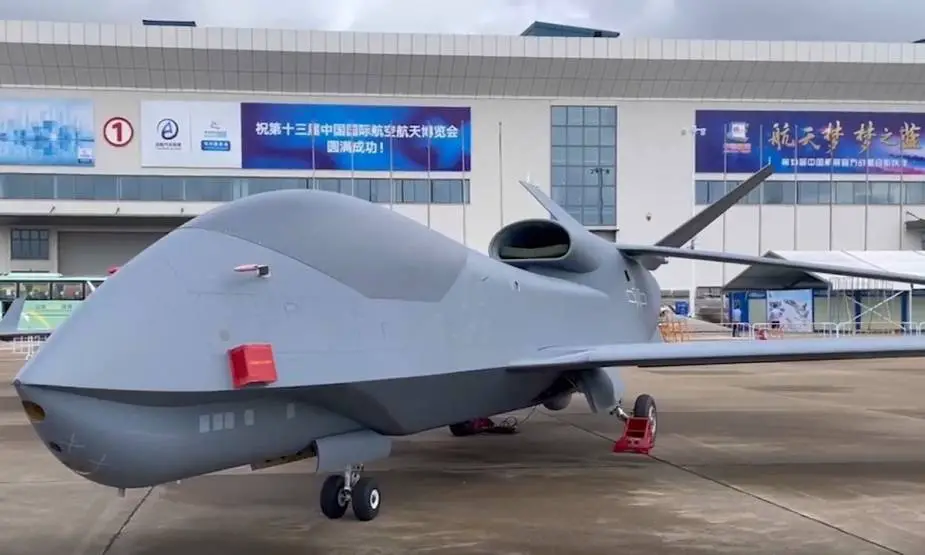 Chinese UAV WZ 7 Soar Dragon conducts live combat training 02
