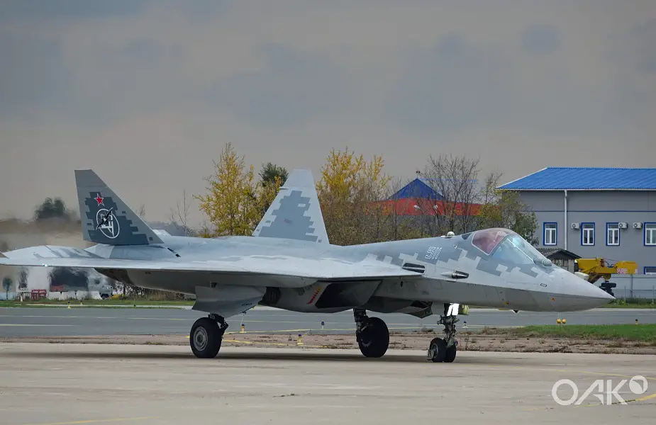Russian upgraded fifth generation Su 57 fighter performs maiden flight