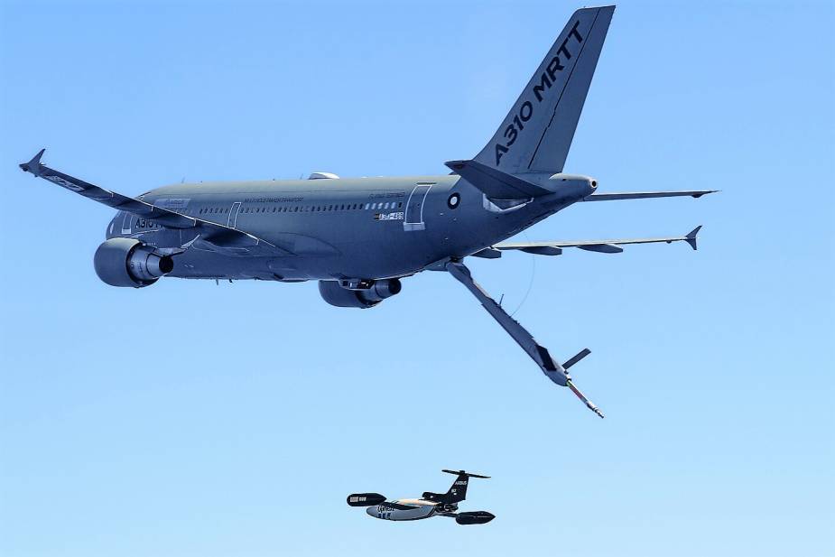 Airbus achieves in flight autonomous guidance and control of a drone from A310 MRTT tanker aircraft 1