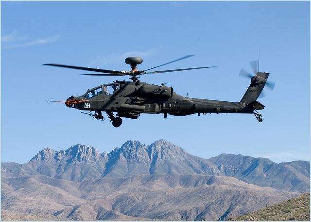 The Apache Block III Structural Flight Test vehicle flies over Boeing Flight Test area, near Mesa, Ariz., in December 2009.